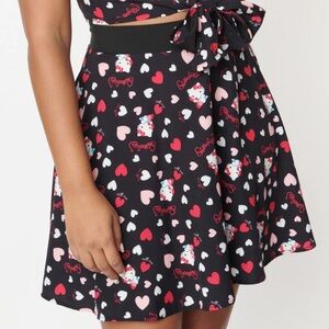 Hello Kitty X Unique Hello Kitty Call Me Love Briella Skirt Pockets Rear Zip NWT